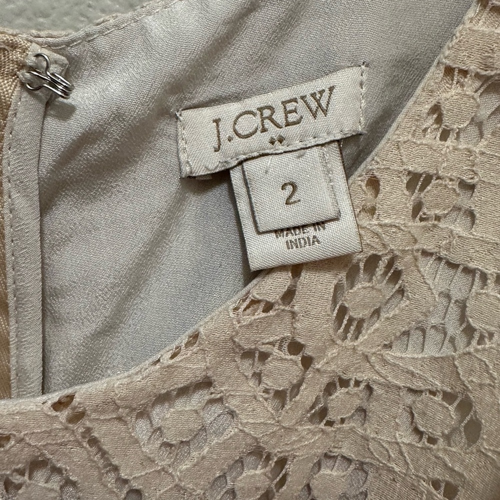 J Crew Blush Broderie Anglaise Dress, size 2 pre owned - Picture 5 of 11